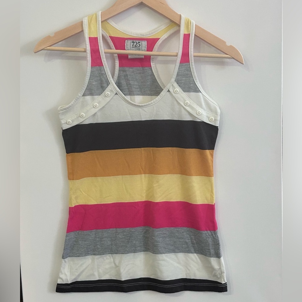 Colourful Y2K Vintage Striped Women's Tank Top
